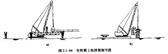 用臨時(shí)支承組拼預制節段逐孔施工