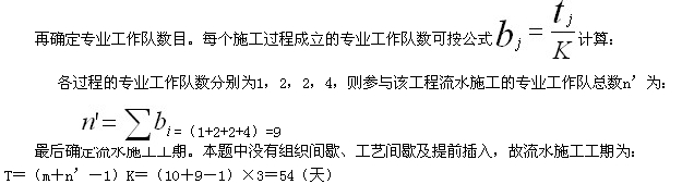 進(jìn)度計劃編制的成倍節拍流水施工進(jìn)度計劃