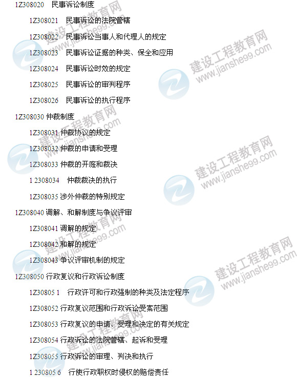 2014年一級建造師建設工程法規及相關(guān)知識考試大綱9