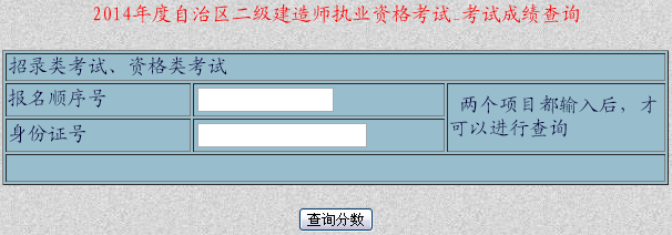 新疆人事考試網(wǎng)公布2014云南二級建造師成績(jì)查詢(xún)時(shí)間及入口