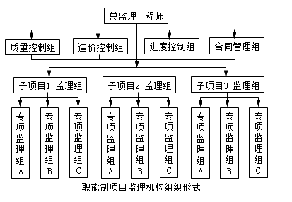 監理《理論與法規》：職能制項目監理機構組織形式