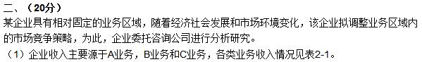 2017年咨詢(xún)《現代咨詢(xún)方法與實(shí)務(wù)》試題解析（案例二）