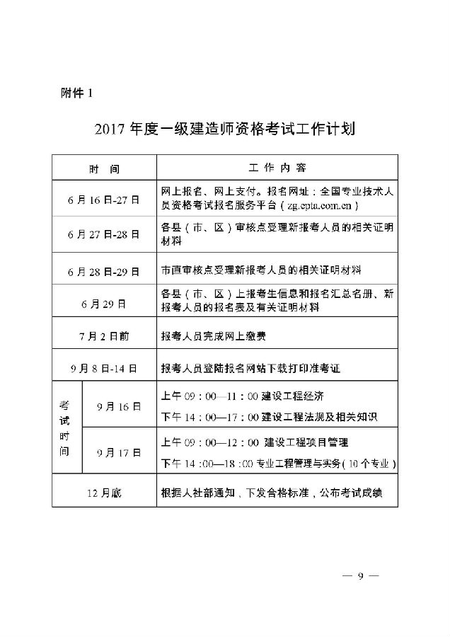 江蘇鹽城一級建造師考試報名時(shí)間