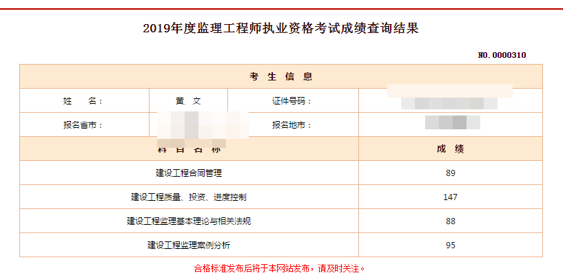 監理工程師成績(jì)