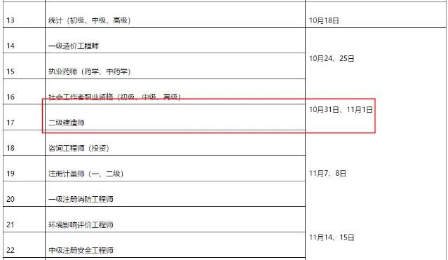 湖北二級建造師考試時(shí)間 湖北二級建造師考試時(shí)間