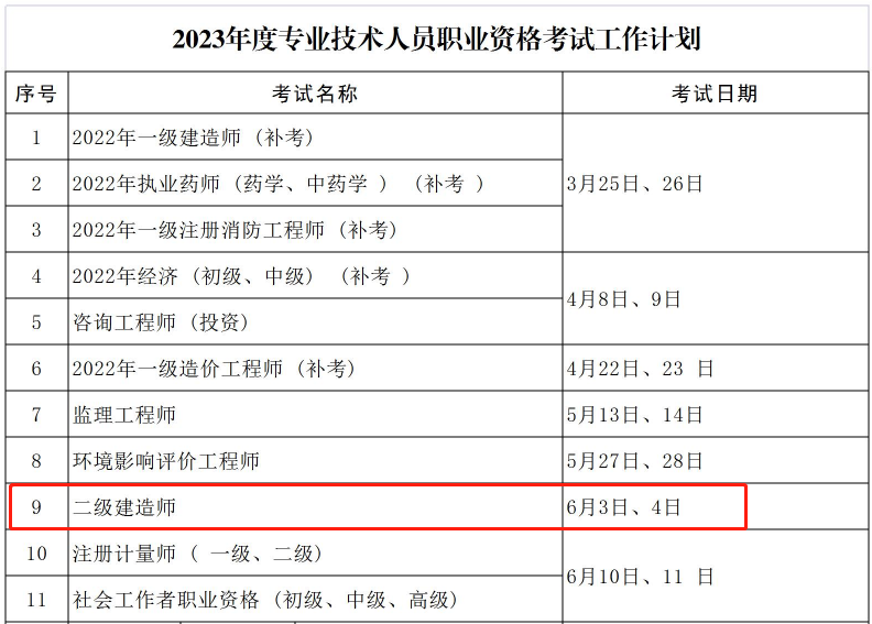 二建考試時(shí)間