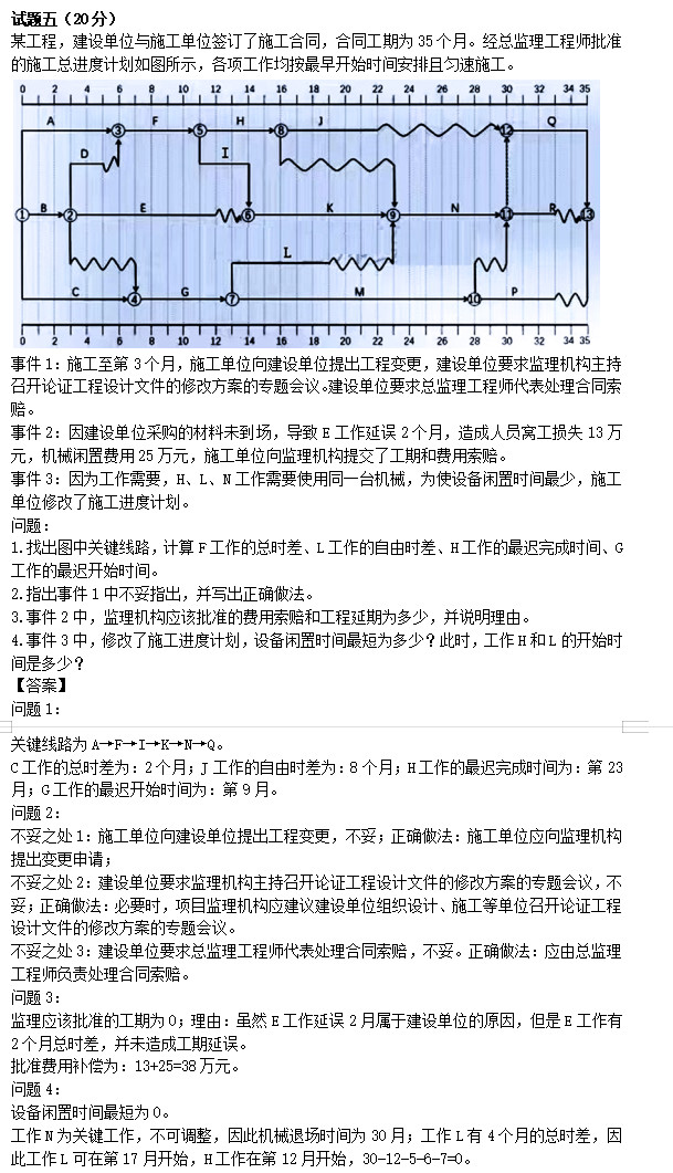 監理工程師土建控制真題及答案第5題 監理工程師土建控制真題及答案第5題